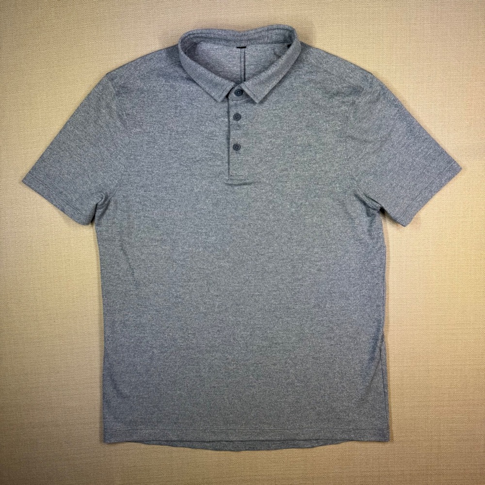 Lululemon Mens Evolution Short-Sleeve Polo Shirt Blue Size Large